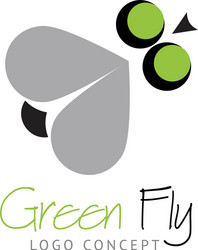 Logo concept - funny fly vector