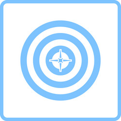 Target with dart in center icon vector