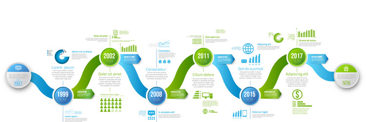 Timeline Business Workflow Chart vector image