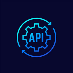 API Technology Icon - Web & App vector image