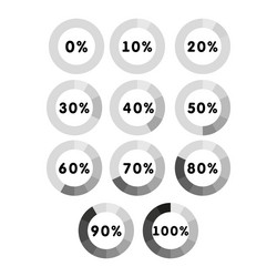 modern circle progress bar loading and buffering vector image