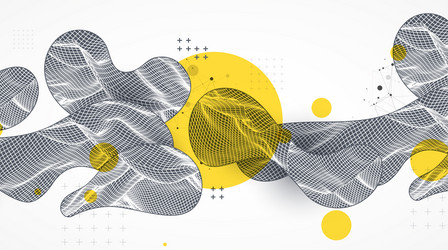 Modern Tech Elements - Network Abstract vector image