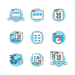 set webside code programmer technology vector image