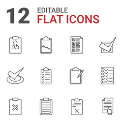 12 checklist icons vector