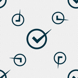 check mark sign icon checkbox button seamless vector image