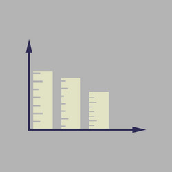 flat web icon on stylish background economy graph vector