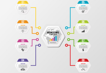 infographic design template with options steps vector image