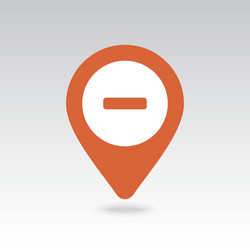 minus pin map icon pointer markers vector image