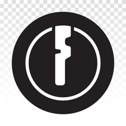 modern door keyhole access flat icon for apps vector