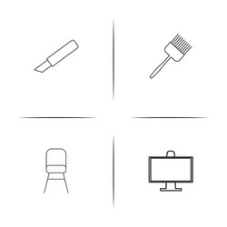 Creative process and design simple linear icon vector
