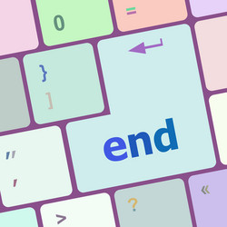 end button on computer pc keyboard key vector image