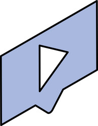 frame with play button on white background vector image