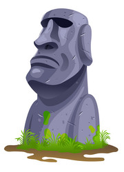 Premium Vector  Vector illustration of moai statue moai towering statue  are stone shaped large head