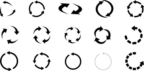 Circle arrows circular process rotate Royalty Free Vector