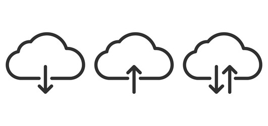 upload download cloud arrow icon symbol vector