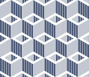 3d cubes seamless pattern background lined vector image