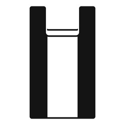 carry handle empty trash bag icon simple vector image