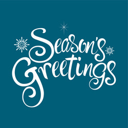 Seasons greetings text with decoration Royalty Free Vector
