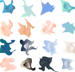 set multicolored gradient design elements vector image