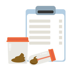 Stool analysis feces test results and container vector