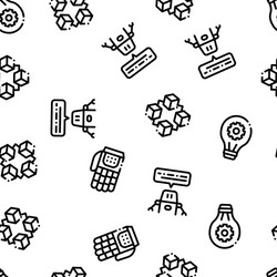 artificial intelligence seamless pattern vector image