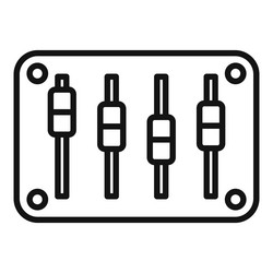 equalizer device icon outline data system vector image