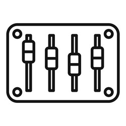 equalizer device icon outline data system vector