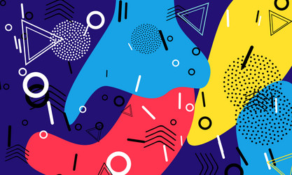 pop art color background memphis pattern vector image