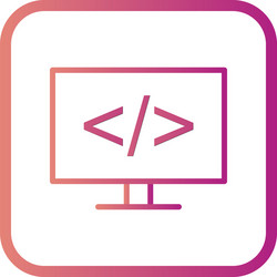 programming icon vector image