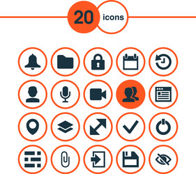 user icons set collection of floppy disk conceal vector