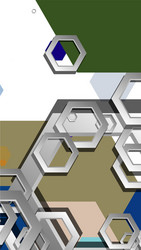 abstract geometric background with hexagon cold vector image