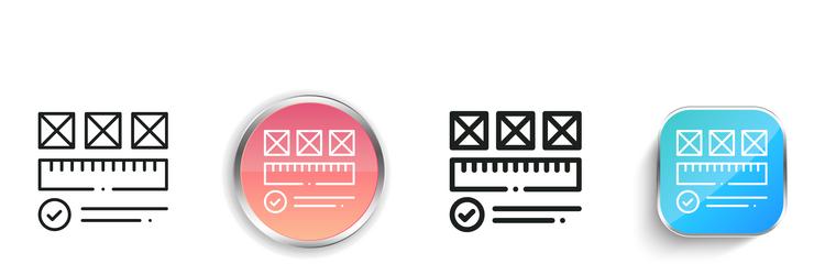 markup icon thin linear regular and button style vector image