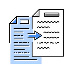 Plain language technical writer color icon vector