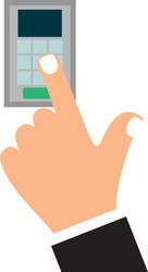 security system control code icon isolated vector image