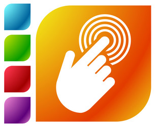 tapping touchscreen on interface mobile phone icon vector image