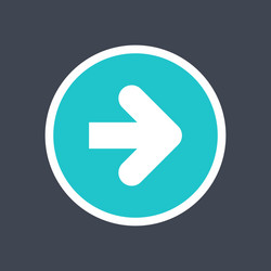 arrow sign in a round icon web button created vector image