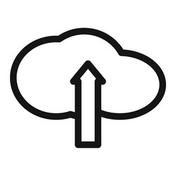 cloud upload icon ideal for digital file storage vector image