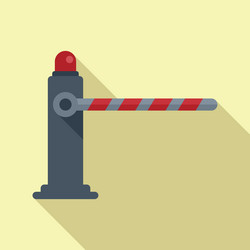 Danger barrier icon flat train road Royalty Free Vector