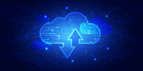 Digital technology cloud computing internet tech vector