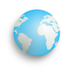 Earth drop shadow icon vector