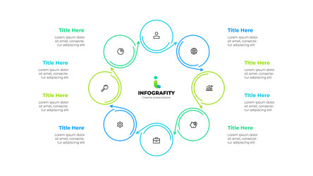 infographic element of cycle diagram template vector image