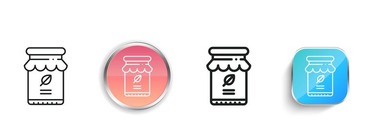 marmalade icon thin linear regular and button vector image