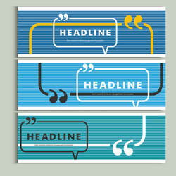 set color lines with conversational bubble vector image