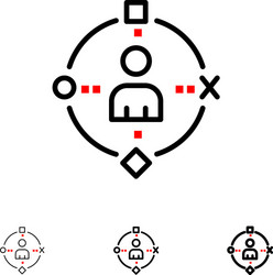 ambient user technology experience bold and thin vector image
