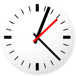 clock for concepts related to schedule urgency vector image