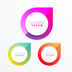 Colorful label design with text space vector