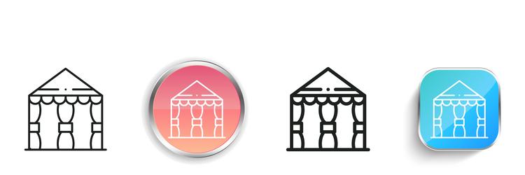 marquee icon thin linear regular and button style vector image