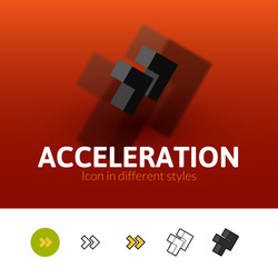 acceleration icon in different style vector image