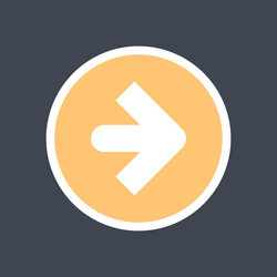 arrow sign in a round icon web button created vector image