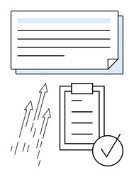 document management with checklist progress vector image
